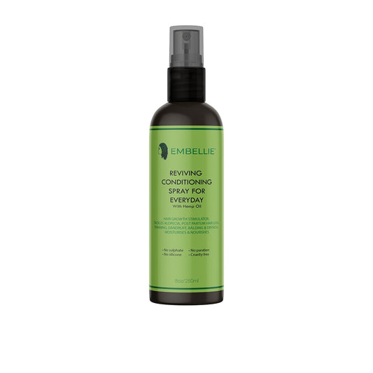 Reviving conditioning hair spray for everyday with hemp oil
